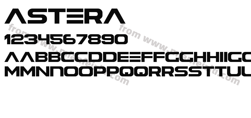Astera字体预览