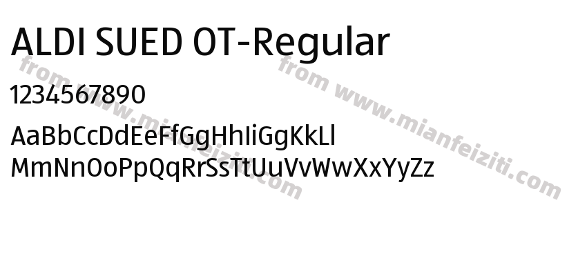 ALDI SUED OT-Regular字体预览