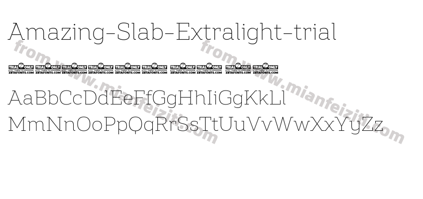 Amazing-Slab-Extralight-trial字体预览