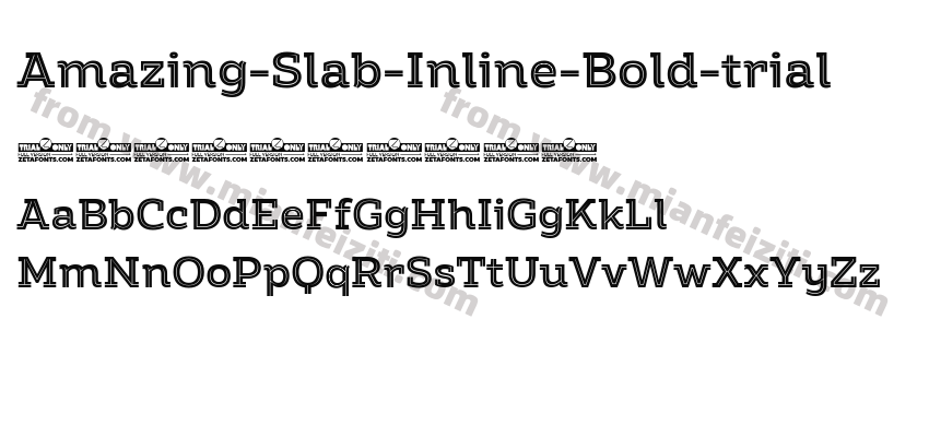 Amazing-Slab-Inline-Bold-trial字体预览