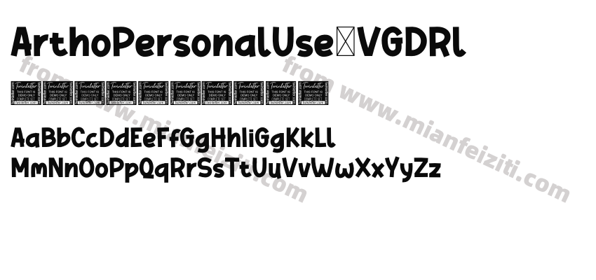 ArthoPersonalUse-VGDRl字体预览