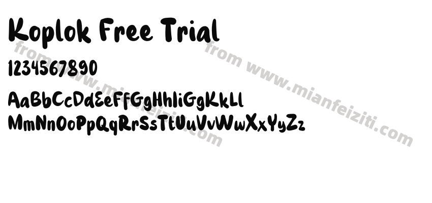 Koplok Free Trial字体预览