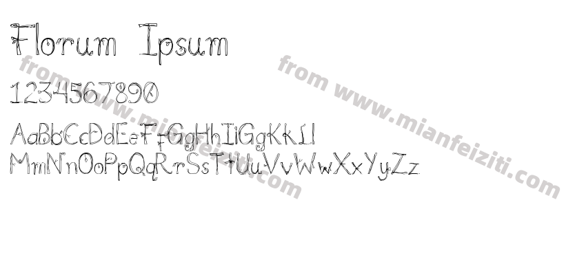 Florum Ipsum字体预览