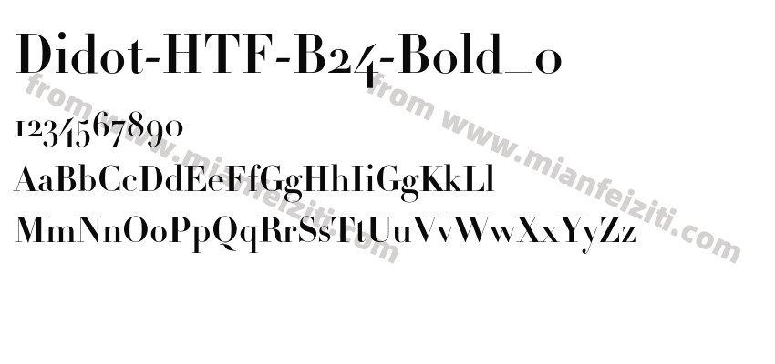 Didot-HTF-B24-Bold_0字体预览