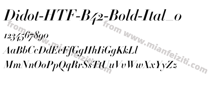 Didot-HTF-B42-Bold-Ital_0字体预览