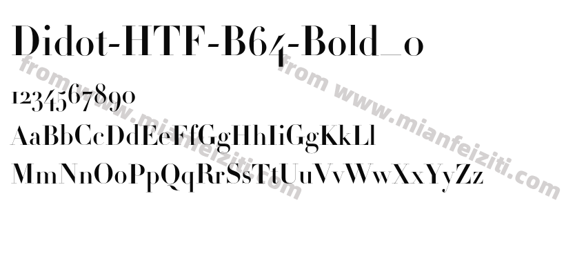 Didot-HTF-B64-Bold_0字体预览