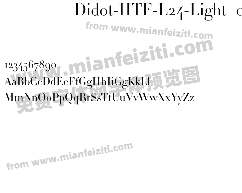 Didot-HTF-L24-Light_0字体预览