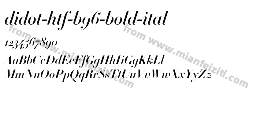 didot-htf-b96-bold-ital字体预览