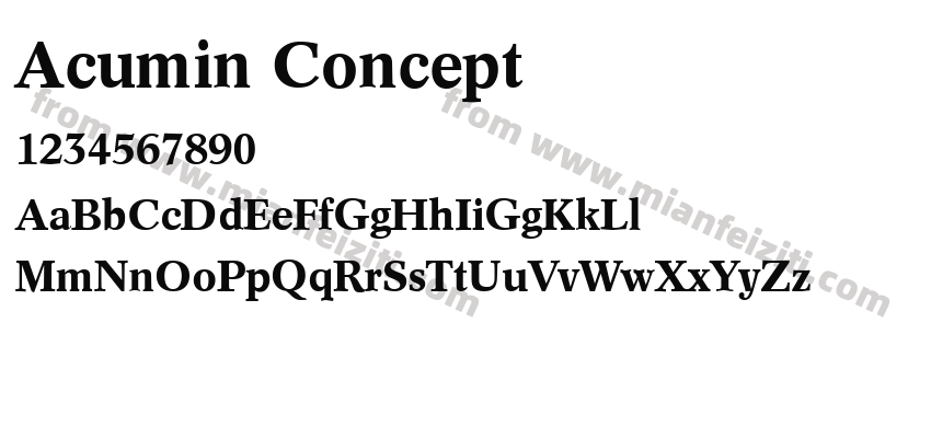 Acumin Concept字体预览