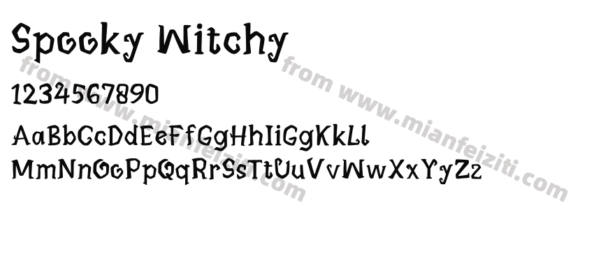 Spooky Witchy字体预览