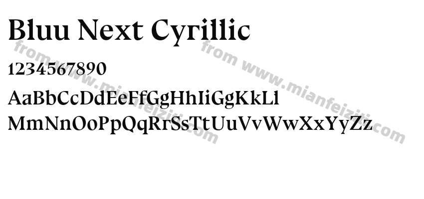 Bluu Next Cyrillic字体预览