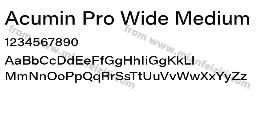 Acumin Pro Wide Medium字体预览