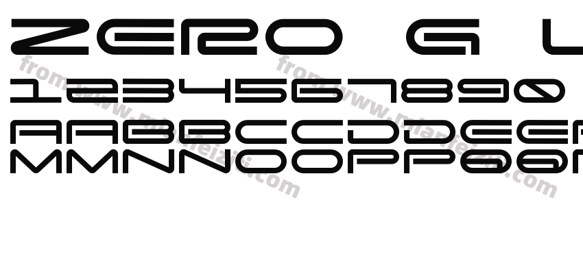 Zero G Ultra Wide Regular字体预览