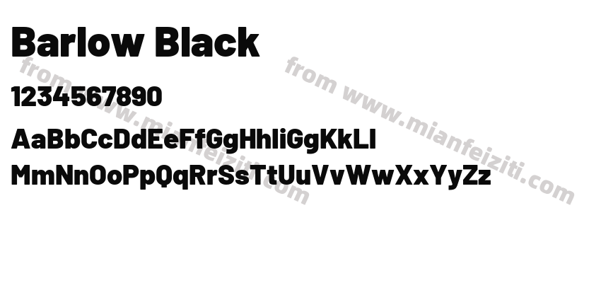 Barlow Black字体预览