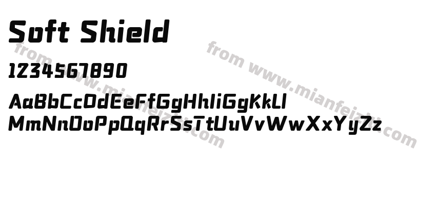 Soft Shield字体预览