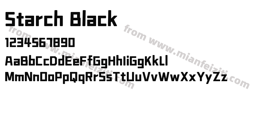 Starch Black字体预览