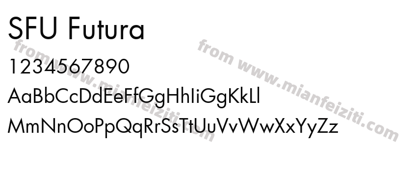SFU Futura Book预览图2