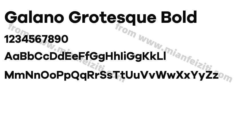 GalanoGrotesque Bold字体预览