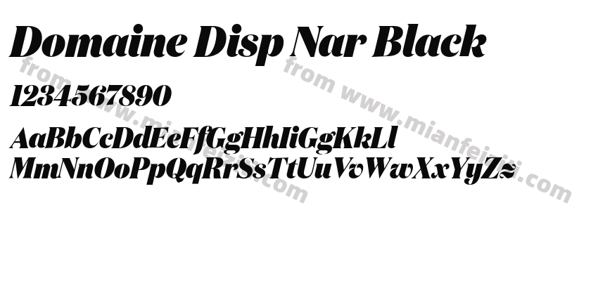 Domaine Disp Nar Black字体预览