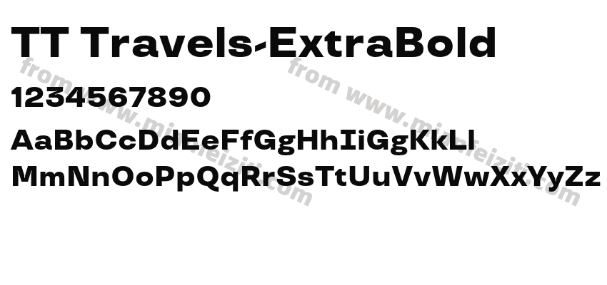 TT Travels-ExtraBold字体预览