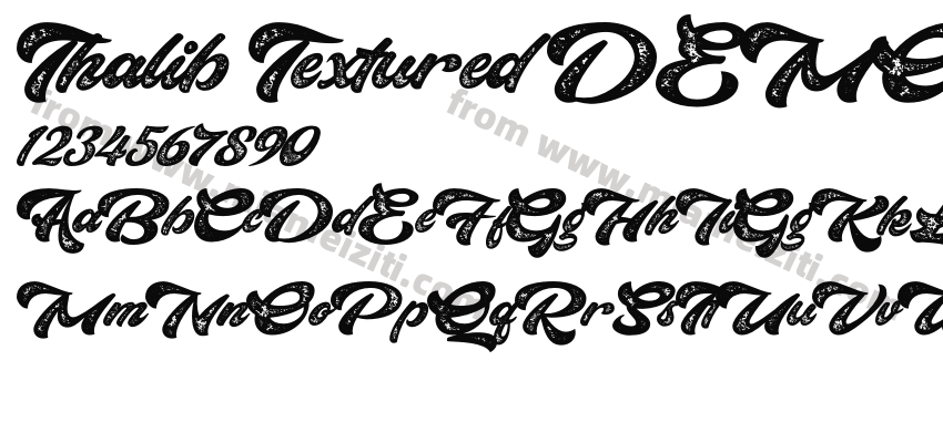 Thalib Textured DEMO字体预览