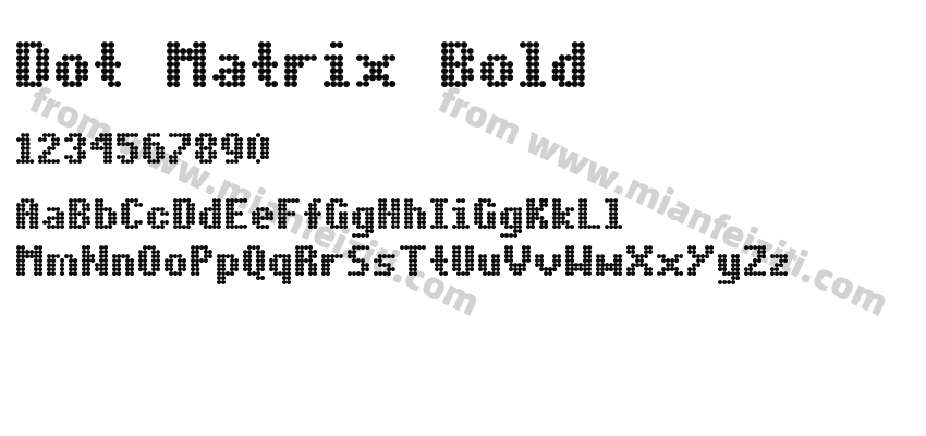 Dot Matrix Bold字体预览