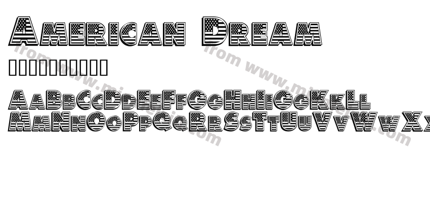 American Dream字体预览