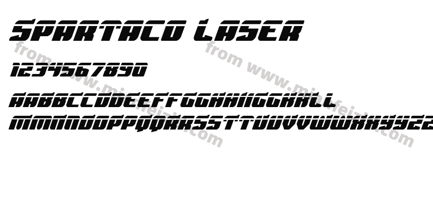 Spartaco Laser字体预览