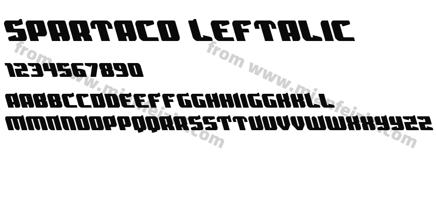 Spartaco Leftalic字体预览