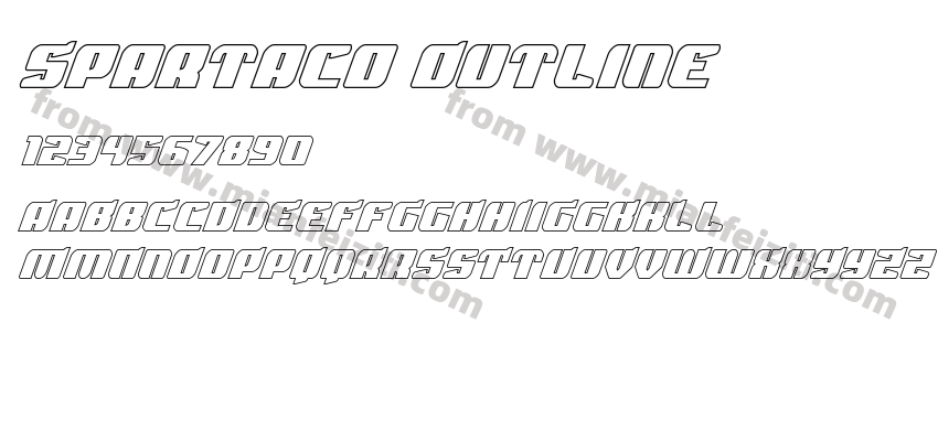 Spartaco Outline字体预览