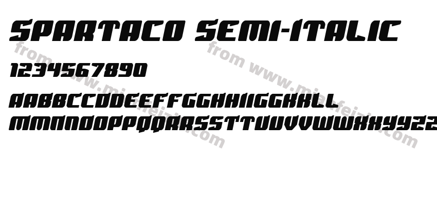Spartaco Semi-Italic字体预览