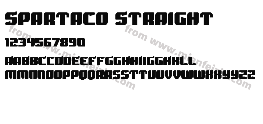 Spartaco Straight字体预览
