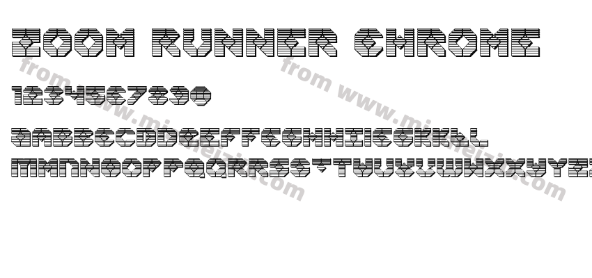 Zoom Runner Chrome字体预览