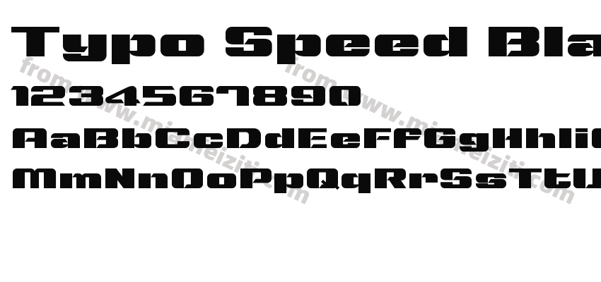 Typo Speed Black Demo字体预览
