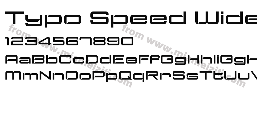 Typo Speed Wide Demo字体预览