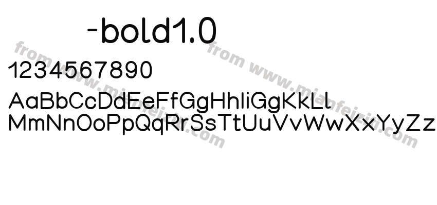 阿瓜准圆体-bold1.0字体预览