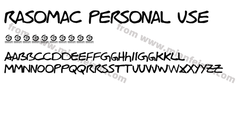 Rasomac Personal Use字体预览