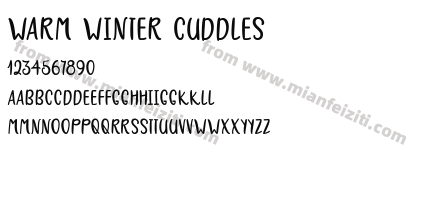 Warm Winter Cuddles字体预览