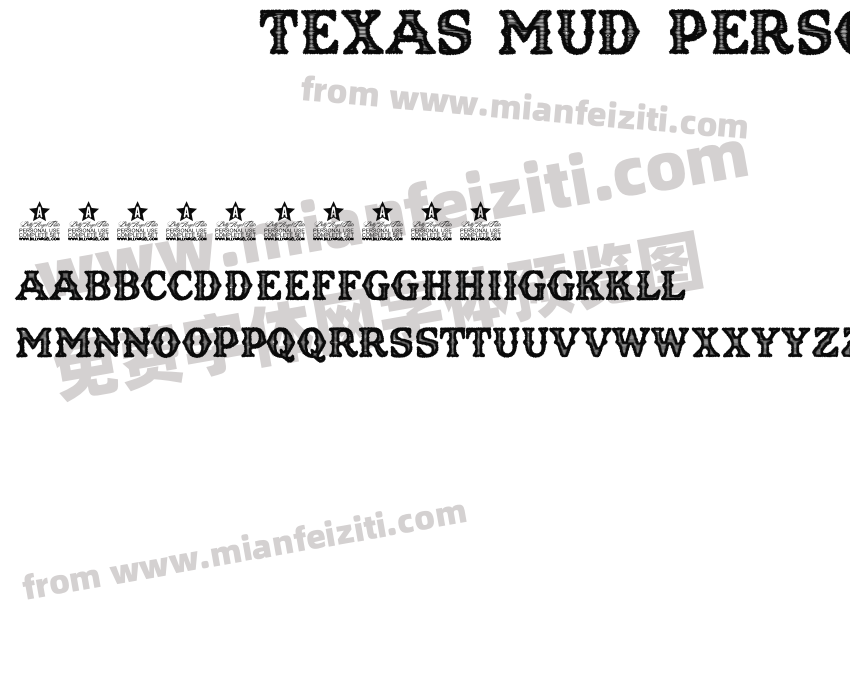Texas Mud Personal Use字体预览