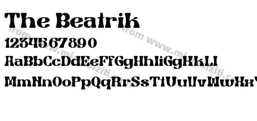 The Beatrik字体预览