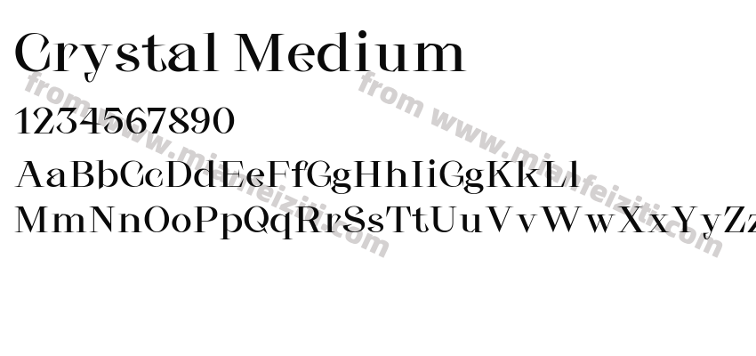 Crystal Medium字体预览