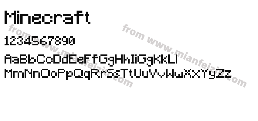 Minecraft字体预览