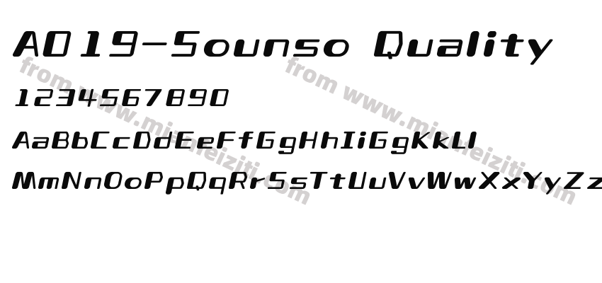A019-Sounso Quality字体预览