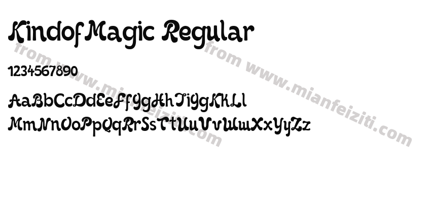 KindofMagic Regular字体预览