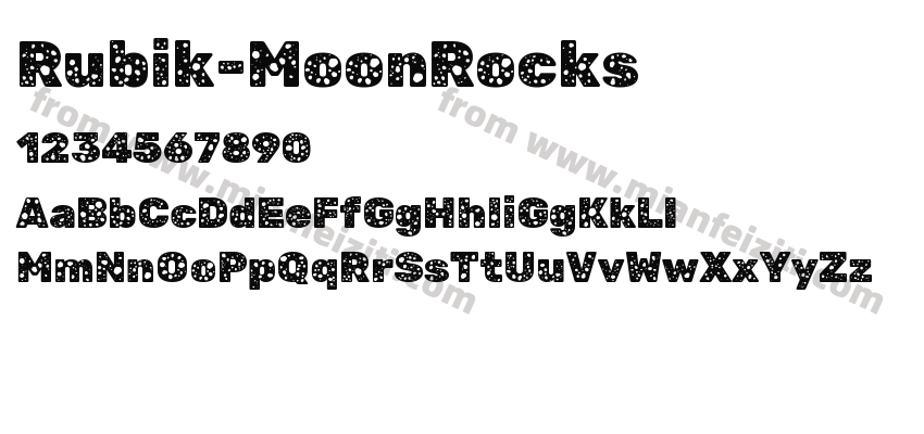 Rubik-MoonRocks字体预览