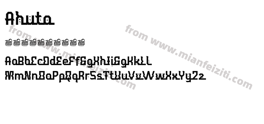 Ahuta Regular预览图2