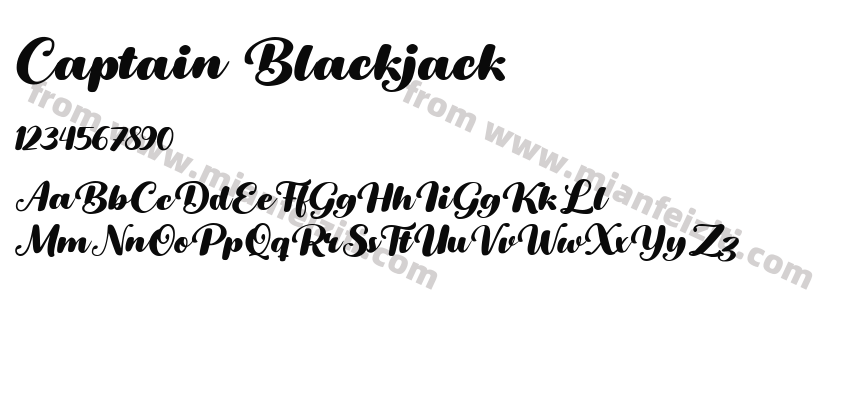 Captain Blackjack字体预览