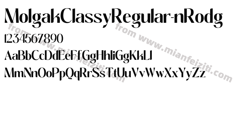MolgakClassyRegular-nRodg字体预览
