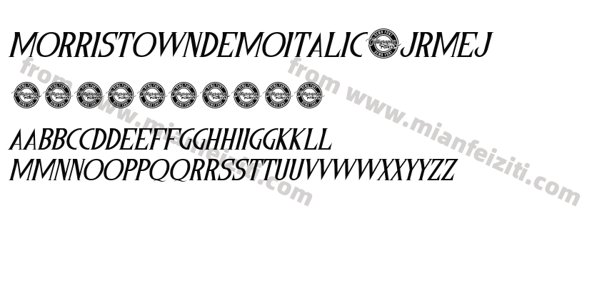 MorristownDemoItalic-JRMej字体预览