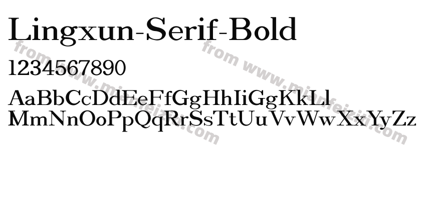 Lingxun-Serif-Bold字体预览